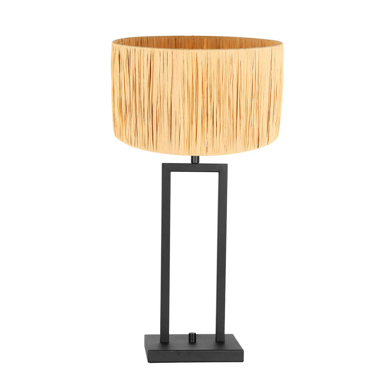 Steinhauer Stang tafellamp - ø 30 cm - E27 (grote fitting) - naturel en zwart