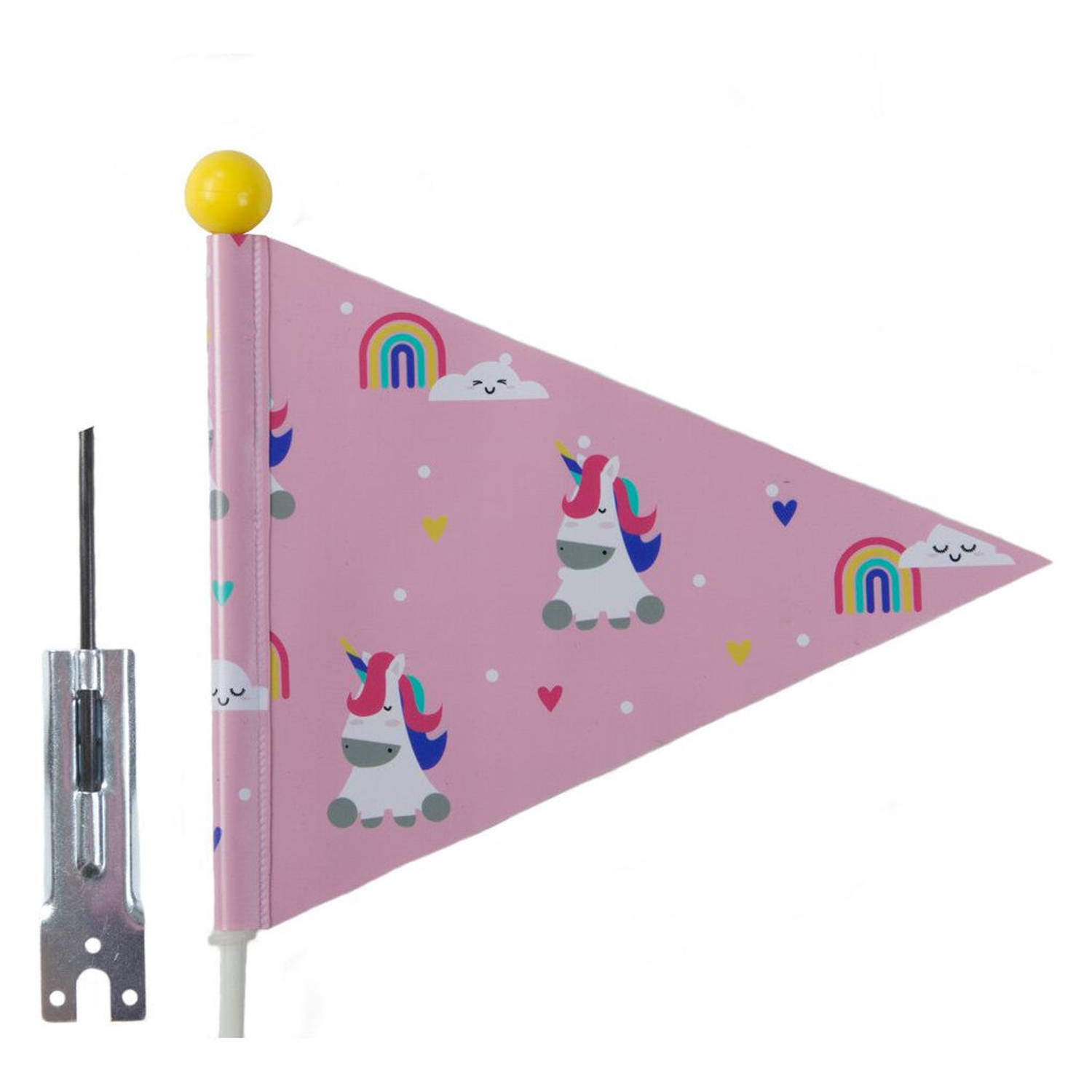 PexKids Beveiligingsvlag Pexkids Unicorn Pink met eenhoornprint