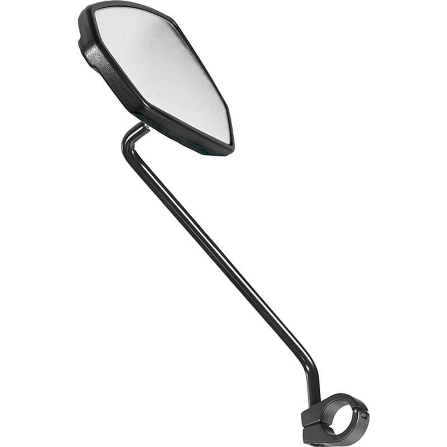 Ergotec spiegel M 77L met lange arm links aluminium zwart