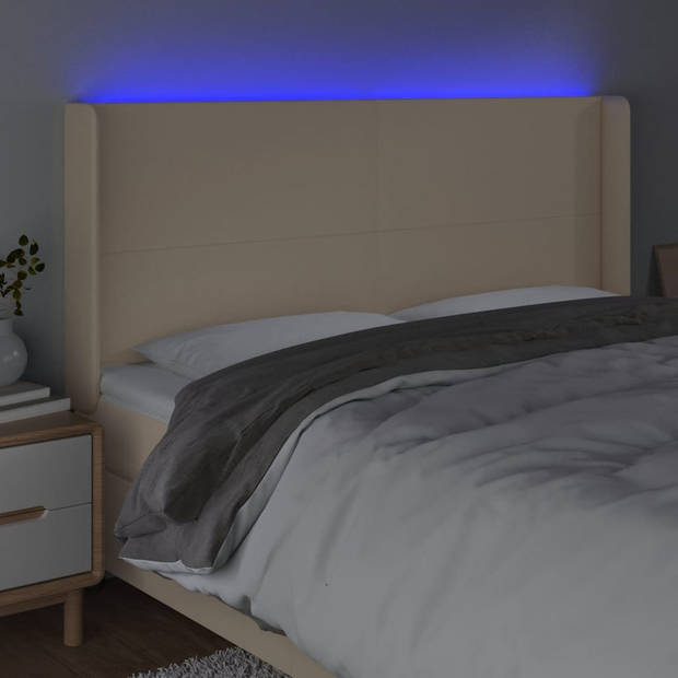 The Living Store Hoofdbord - LED-verlichting - Verstelbare Hoogte - Comfortabele Ondersteuning - Snijdbare LED-strip -