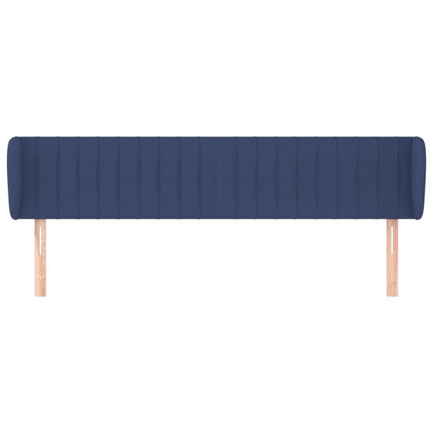 vidaXL Hoofdbord met randen 163x23x78/88 cm stof blauw