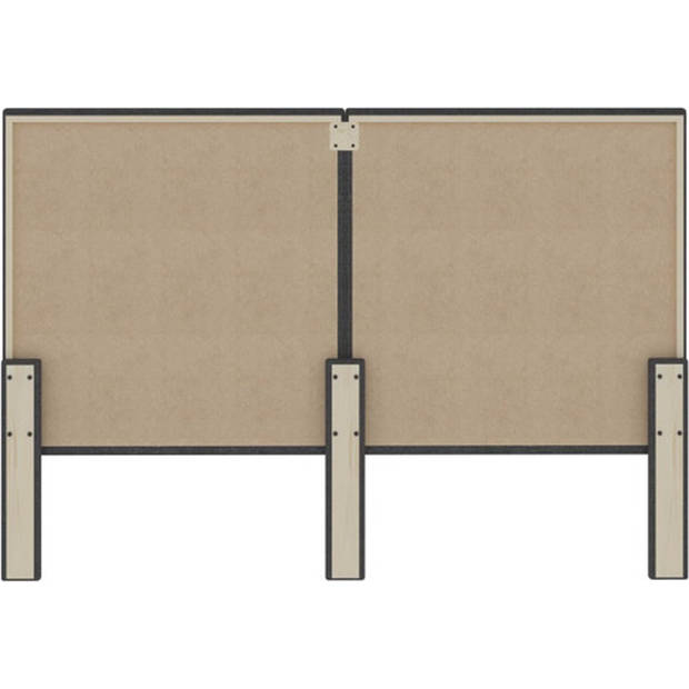 The Living Store Hoofdbord - Hoofdbord - 161 x 116 x 3.8 cm - Donkergrijs