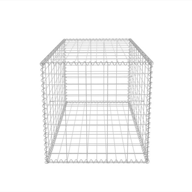 vidaXL Gabion mand 100x50x50 cm gegalvaniseerd staal