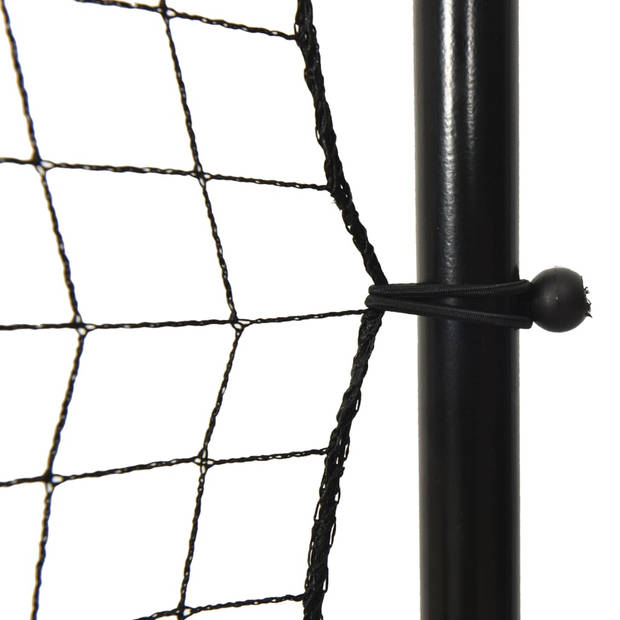 The Living Store Rebounder Voetbal - 366 x 90 x 183 cm - staal - HDPE - Veerbelast net