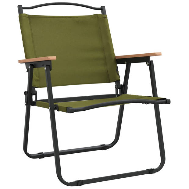 vidaXL Campingstoelen 2 st 54x55x78 cm oxford stof groen