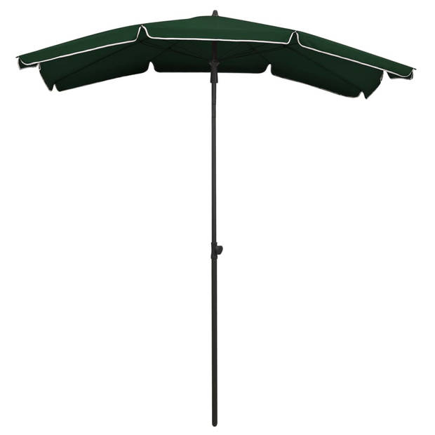 The Living Store Parasol Groen Polyester - 200 x 130 x 234 cm - UV-beschermend - Stalen paal - Kantelfunctie