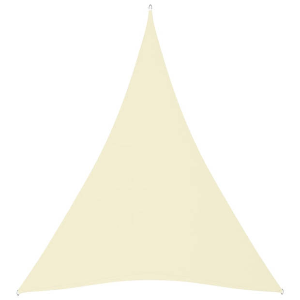 The Living Store Zonnezeil - Driehoekig - 4 x 5 x 5 m - Crème - PU-gecoat oxford stof