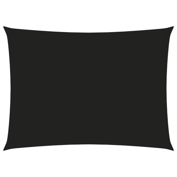 The Living Store Zonnezeil - PU-gecoat oxford - 3x4.5m - zwart