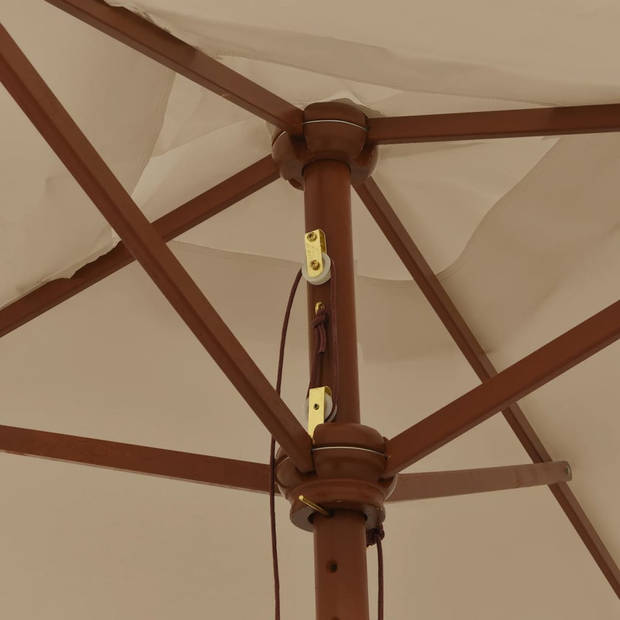 The Living Store Parasol - Taupe - 198 x 198 x 231 cm - Duurzaam materiaal