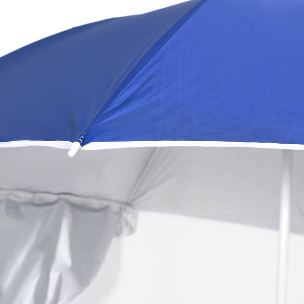 The Living Store Strandparasol - Blauw - 190x202/218 cm - Uv-bescherming - Waterbestendig