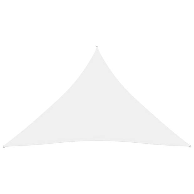 The Living Store Zonnezeil driehoekig - 4.5 x 4.5 x 4.5 m - Wit - PU-gecoat oxford stof