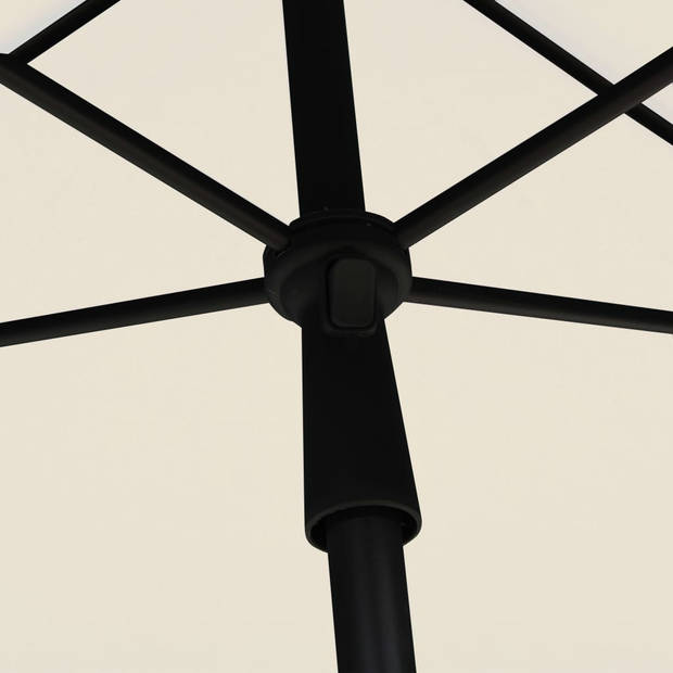 The Living Store Parasol - tuinparasol 210x140x238 cm - zandkleurig - Polyester/staal