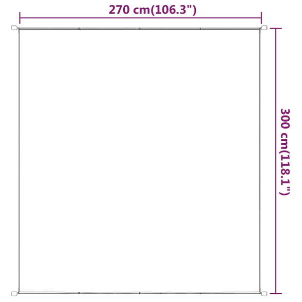 vidaXL Luifel verticaal 300x270 cm oxford stof wit