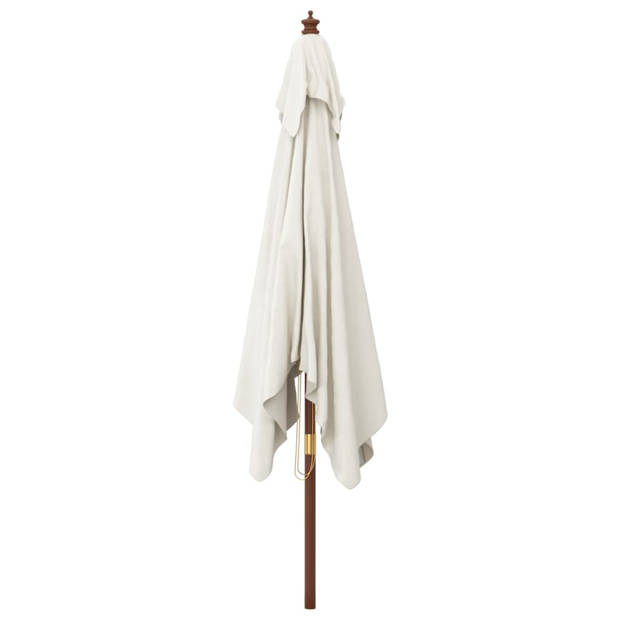 The Living Store Parasol - Houten frame - Polyester doek - 300x300x273cm