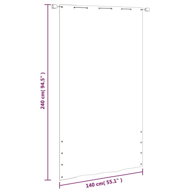 vidaXL Balkonscherm 140x240 cm oxford stof crèmekleurig