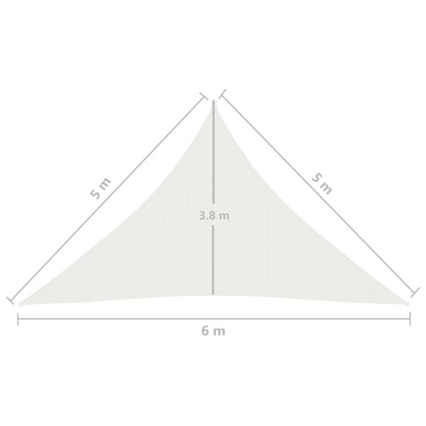 vidaXL Zonnezeil 160 g/m² 5x5x6 m HDPE wit