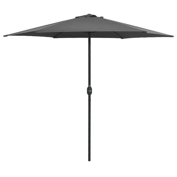 The Living Store Parasol - Antraciet - 270 x 246 cm - UV-beschermend polyester