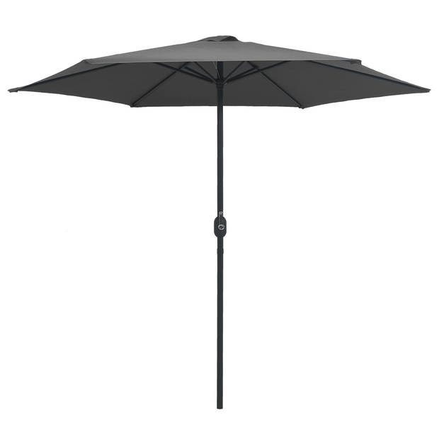 The Living Store Parasol - Antraciet - 270 x 246 cm - UV-beschermend polyester