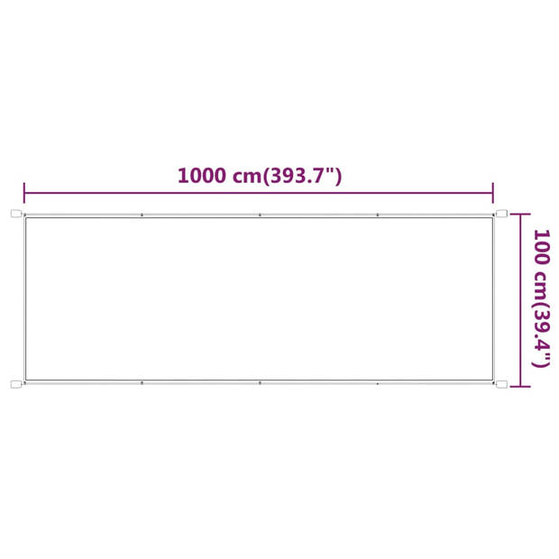 vidaXL Luifel verticaal 100x1000 cm oxford stof antracietkleurig