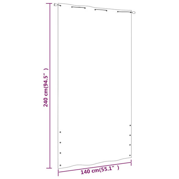 vidaXL Balkonscherm 140x240 cm oxford stof terracottakleurig