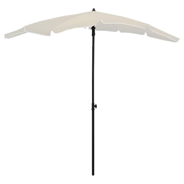 The Living Store Parasol Zand 200x130x234 cm - UV-beschermend polyester en staal