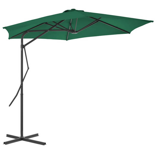 The Living Store Parasol Groen 300x230 cm - UV-beschermend polyester - 360 graden draaibaar