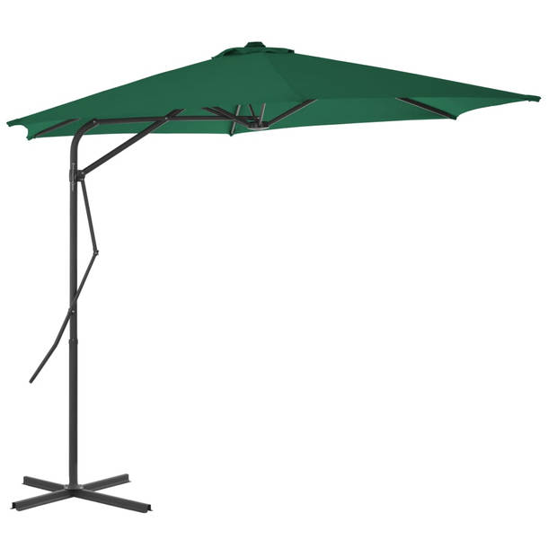 The Living Store Parasol Groen 300x230 cm - UV-beschermend polyester - 360 graden draaibaar