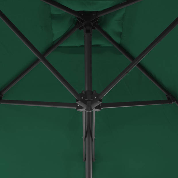 The Living Store Parasol Groen 300x230 cm - UV-beschermend polyester - 360 graden draaibaar