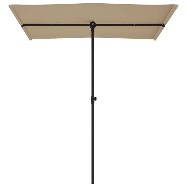 The Living Store Parasol - Tuinparasol - 180 x 110 x 208 cm - Taupe - UV-beschermend polyester