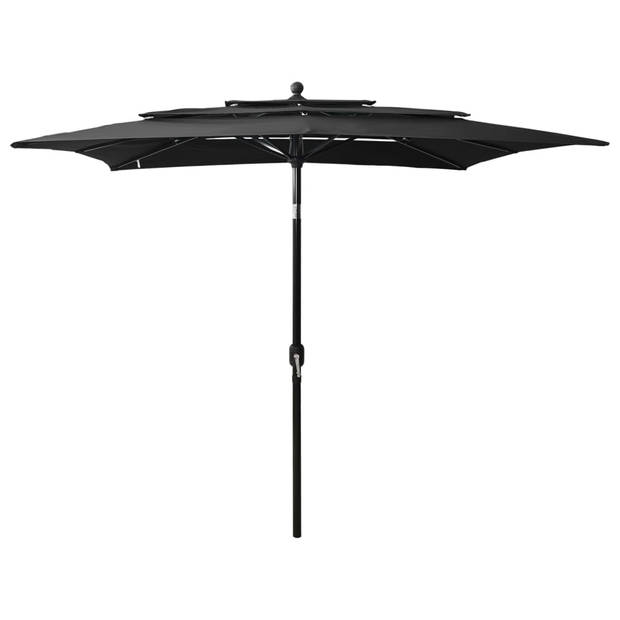 The Living Store Parasol 3-laags - Tuin - 250 x 250 x 260 cm - Polyester/Aluminium