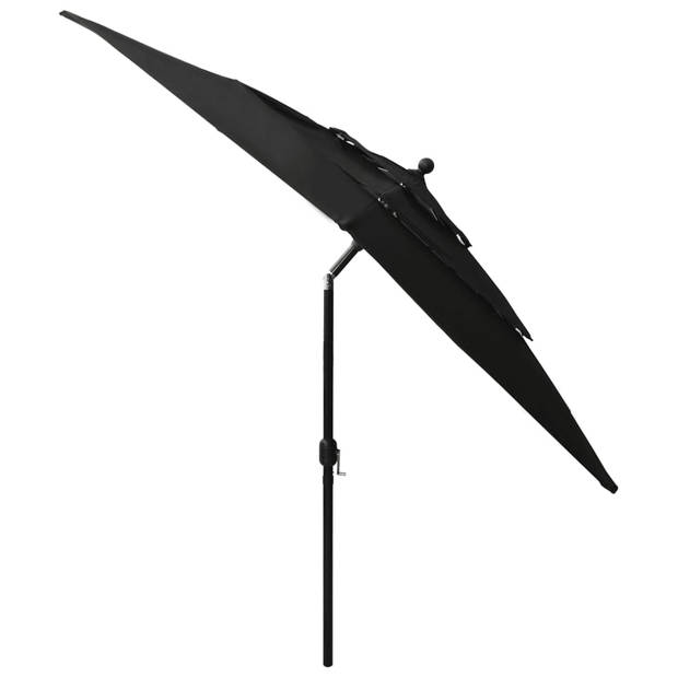 The Living Store Parasol 3-laags - Tuin - 250 x 250 x 260 cm - Polyester/Aluminium