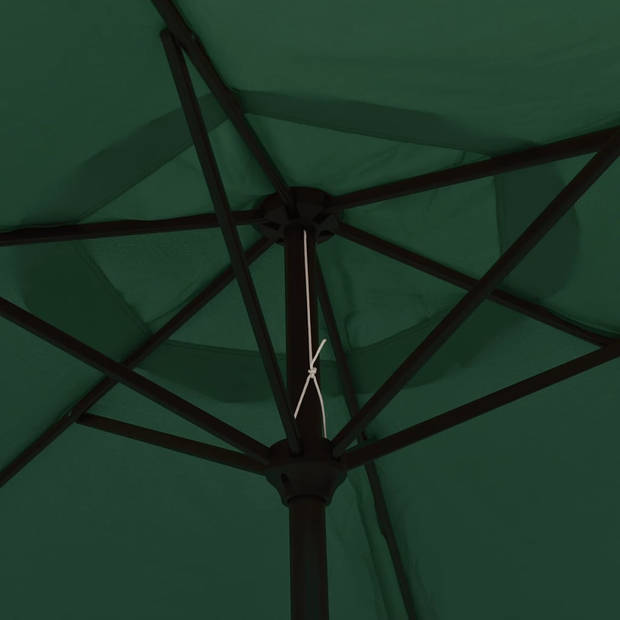 The Living Store Parasol 200x224 cm - Groen/Donkergrijs - UV-bescherming - Inklapbaar - Aluminium - Kantelbaar