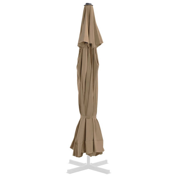 The Living Store Parasoldoek - Taupe - 500 cm - Water- en uv-bestendig - 100% polyester