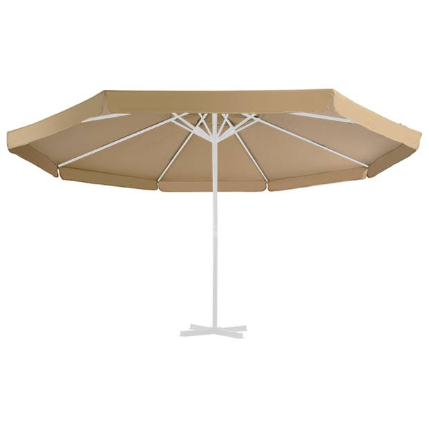 The Living Store Parasoldoek - Taupe - 500 cm - Water- en uv-bestendig - 100% polyester