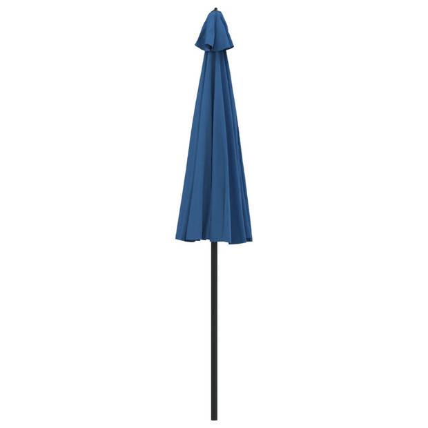 The Living Store Tuinparasol - Azuurblauw - 270x246 cm - UV-beschermend polyester - Aluminium paal - 38 mm diameter