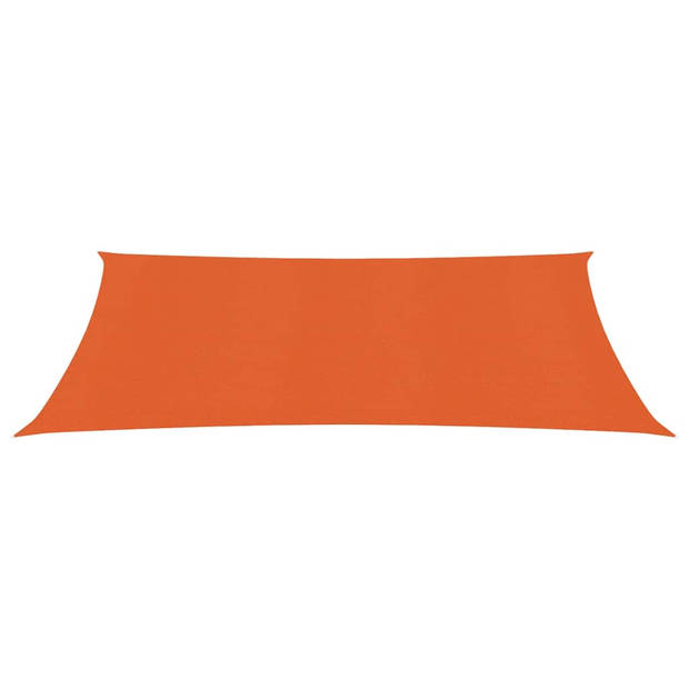 vidaXL Zonnezeil 160 g/m² 2x5 m HDPE oranje