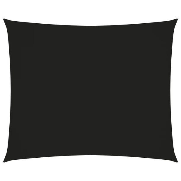 The Living Store Zonnezeil PU-gecoat oxford 3.5 x 4.5 m - zwart