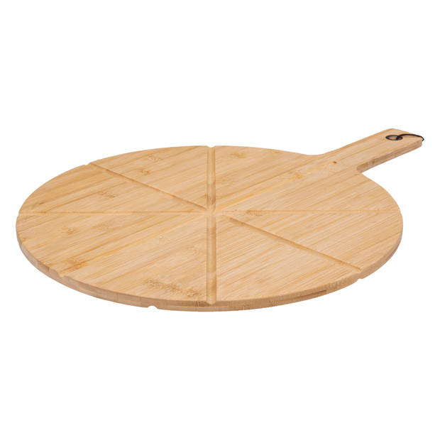 Houten pizza snijplank met pizzasnijder – XL Ø 37 cm