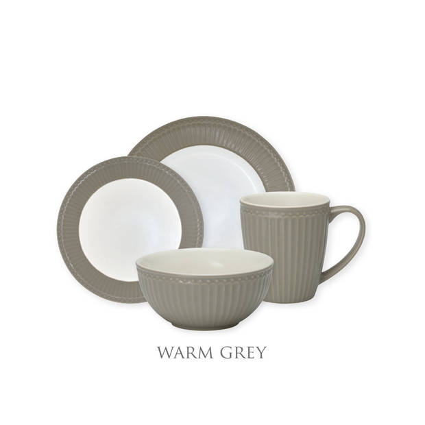 GreenGate Alice Warm Grijs Serviesset 4-delig