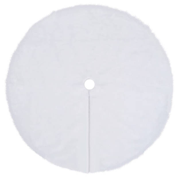 The Living Store Kerstboomrok - Wit 90 cm - 360 g/m² kunstbont met nonwoven achterkant