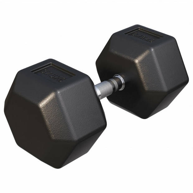 Gorilla Sports Dumbbell - 1 x 37,5 kg - Gietijzer - Hexagon - Halter