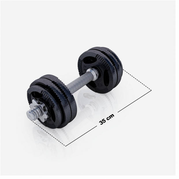 Gorilla Sports Dumbellset - Halterset - Gripper Gietijzer zwart - 30 kg