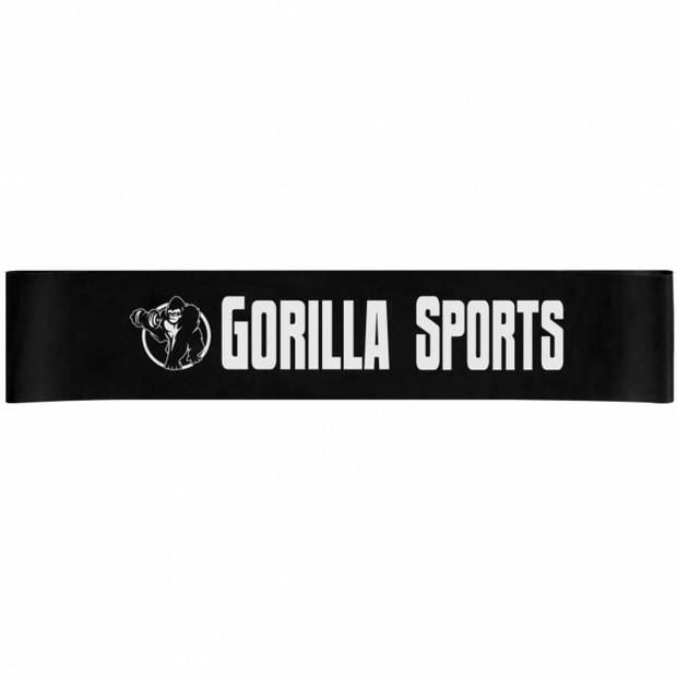 Gorilla Sports Fitnessband - Zwart - 1,2 mm - Weerstandsband - 35 LB - 15,8 kg