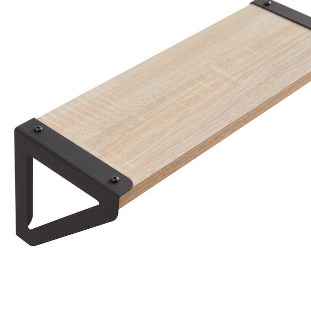 Set van 3 Wandplanken, Zwevende Boeken Planken, 30, 35 en 40 cm lang, Licht bruin