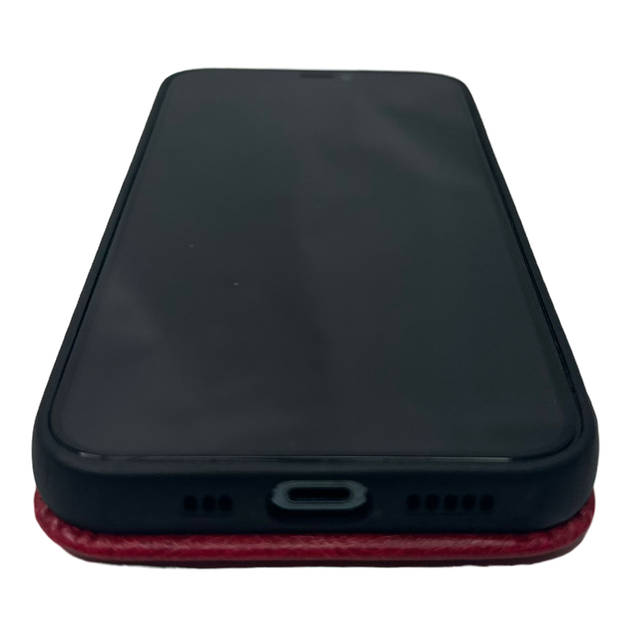 HEM Luxe Lederen Back Cover - Geschikt voor iPhone 13 Pro - Rood - Telefoonhoesje / Achterkant voor 3 pasjes