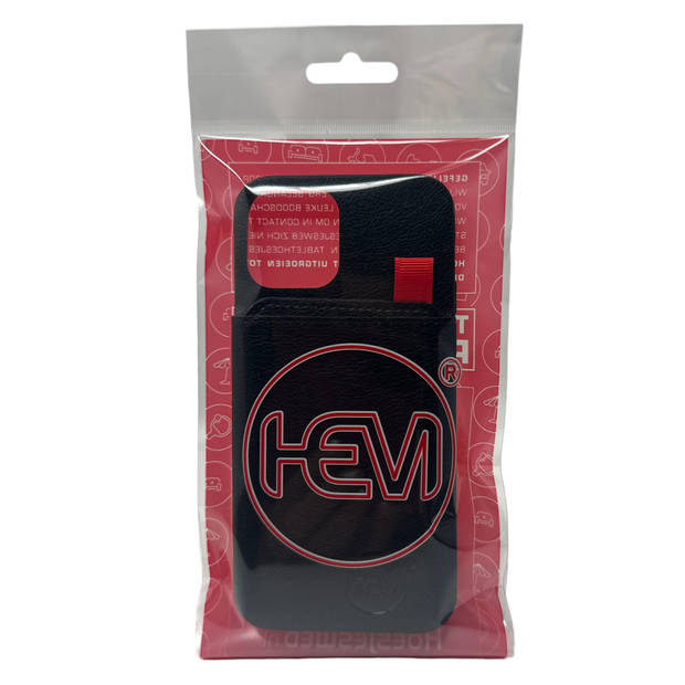 HEM Luxe Lederen Back Cover - Geschikt voor iPhone 14 Plus - Zwart - Telefoonhoesje / Achterkant voor 3 pasjes