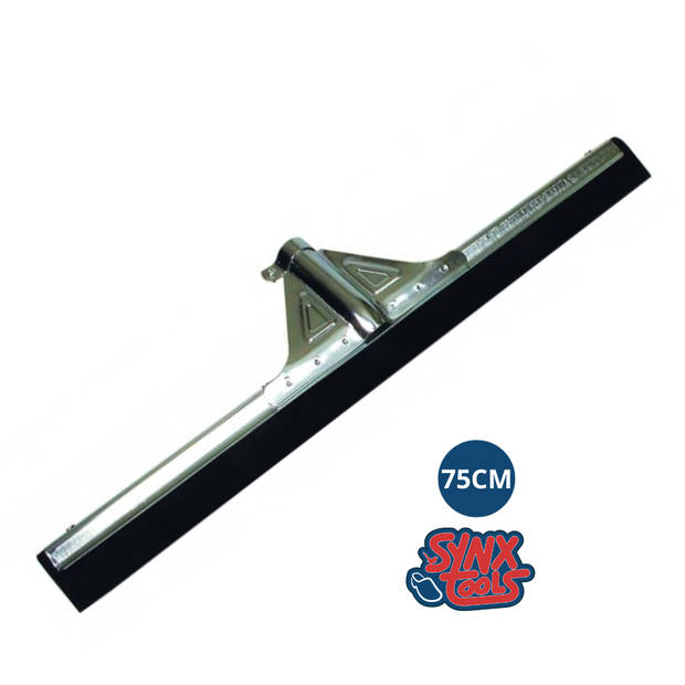 Synx Tools Vloertrekker 75cm zwart synthetisch rubber - Trekkers/moppen - Dweilen - Schoonmaakartikelen - Vloerreiniger