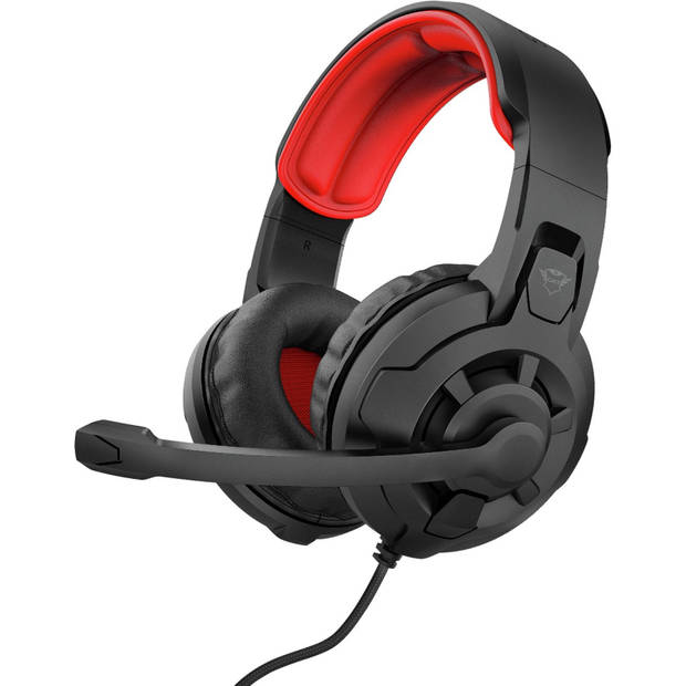 Trust GXT 785 Ravius headset - bedraad - hoofdband - zwart/rood