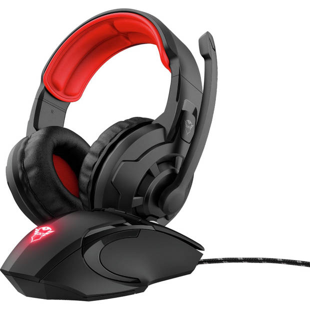 Trust GXT 785 Ravius headset - bedraad - hoofdband - zwart/rood