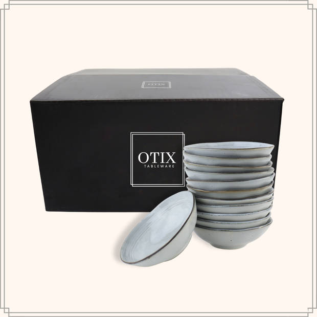 OTIX Soepkommen -12 stuks - Blauw - Soeptassen - 15cm - Keramiek - BLUEBELL